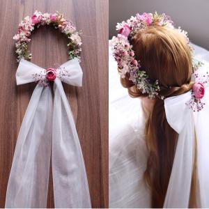 花冠 花かんむり カラフル ウェディング ヘッドドレス 結婚式