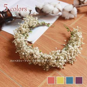 花冠 ウェディング プリザーブドフラワー かすみ草