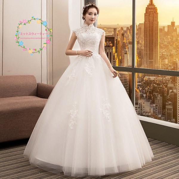 ウェディングドレス 安い 花嫁 プリンセスラインドレス  結婚式 白 ウエディングドレス ブライダル...