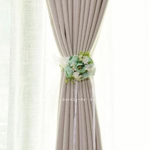 カーテンタッセル オシャレ 花 椿 リボン 留...の詳細画像1