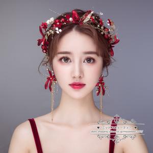 ウェディング ヘッドドレス ブルー ドライフラワー プリザーブド