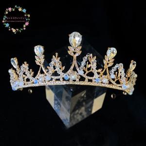 Parti du Ruban ♥ ヘッドドレス 冠 王冠 パーティー イベント 6色 ウエディング ヘッドドレス ティアラ クラウン 王冠 花嫁