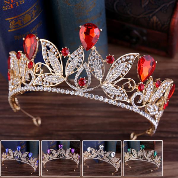 6色 ウエディング ヘッドドレス ティアラ クラウン 王冠 花嫁 ウェディング 結婚式 披露宴 ブラ...