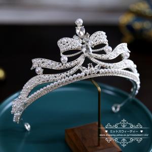 ウェディング ティアラ クラウン 結婚式 花嫁 パール ブライダル