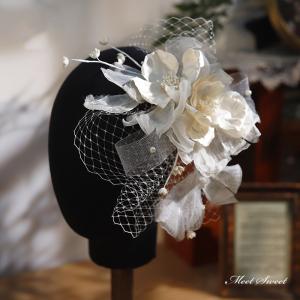 ウェディング小物 ヘッドドレス イヤリング セット アクセサリー 結婚