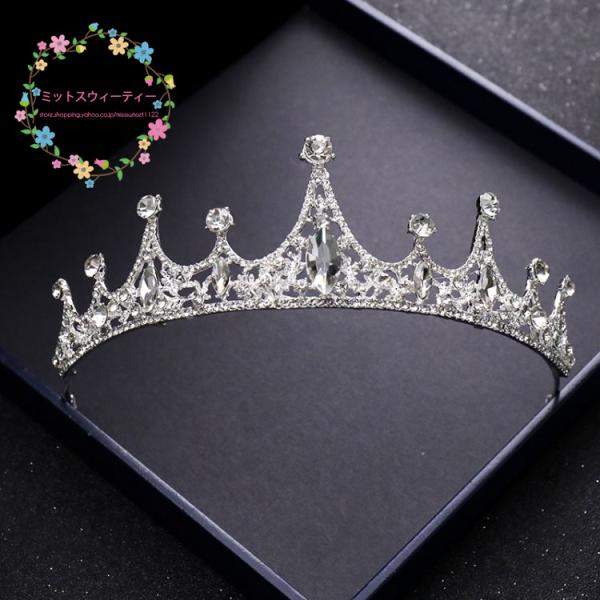ウェディングティアラ ブライダル ダイヤモンド ティアラ クリスタル ブライダルジュエリー アクセサ...
