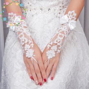 ウエディンググローブ ロング 裏起毛 冬 防寒 花嫁 白 安い ロング手袋
