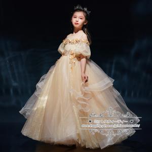 ピアノ発表会 子供ドレス ロングドレス ワンピース 結婚式 キッズ