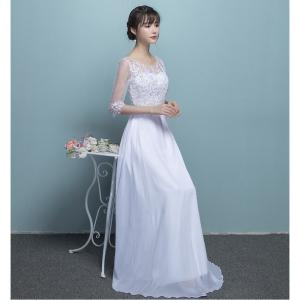 ウェディングドレス ミモレ丈 カラードレス 白 オフショルダー