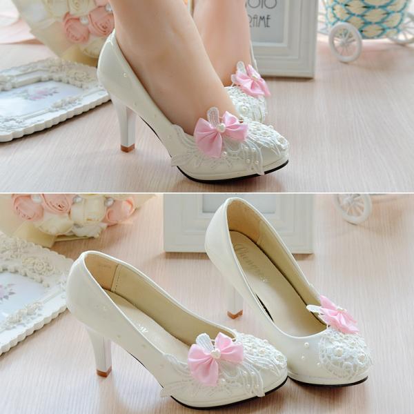 ウエディングシューズ 0.5/4.5/8cmヒール ウェディングシューズ パンプス ハイヒール 結婚...