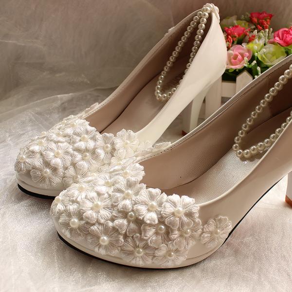 ウエディングシューズ 0.5/3/5/8cmヒール ウェディングシューズ パンプス ハイヒール フラ...