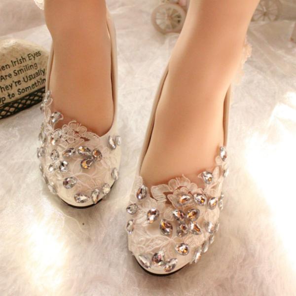 ウエディングシューズ 0.5/3/5/8cmヒール ウェディングシューズ パンプス ハイヒール フラ...