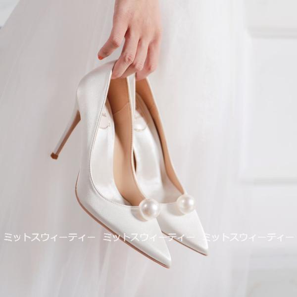 ウェディング シューズ パンプス ホワイト レッド グリーン パンプス 結婚式パンプス レディースシ...