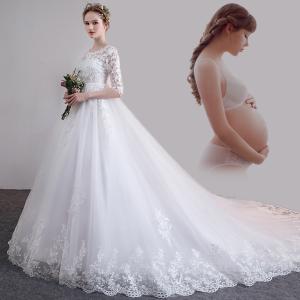 マタニティ ウェディングドレス 花嫁 結婚式 ウエディングドレス