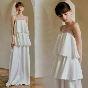 ウエディングドレス 二次会 花嫁 前撮り バックレス ウェディング