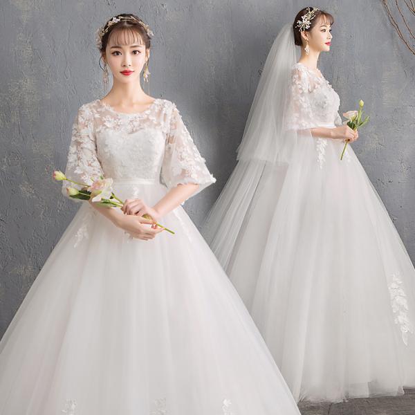 ウェディングドレス ウエディングドレス マタニティドレス 二次会 結婚式 プリンセスドレス ブライダ...