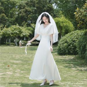 ウエディングドレス 二次会 花嫁 前撮り バックレス ウェディング