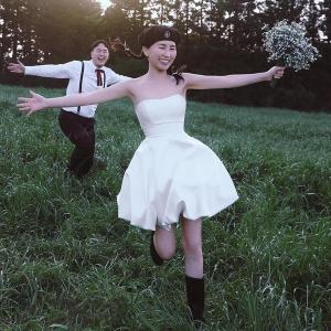 ミニドレス 白 花嫁 ウェディングミニドレス半袖 安い ウェディング