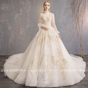 ウェディングドレス 花嫁 大きいサイズ バルーン袖 ぽっちゃり 結婚式