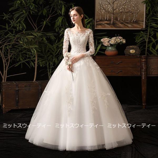 ウェディングドレス 花嫁 二次会 ウエディングドレス 結婚式 ロングドレス プリンセスラインドレス ...
