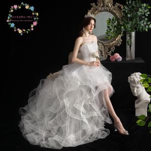 ウエディングドレス リボン 結婚式 二次会 花嫁 プリンセス