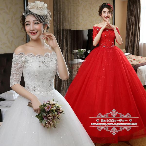 セール ウエディングドレス 花嫁 ウェディングドレス 結婚式 披露宴 二次会 2次会 前撮り ホワイ...
