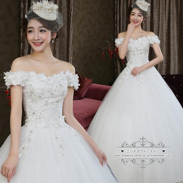 セール ウエディングドレス 花嫁 ウェディングドレス 結婚式 披露宴 二次会 2次会 前撮り オフホ...