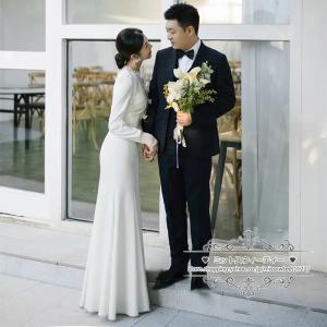 ウエディングドレス ロングドレス 二次会 Aラインドレス 花嫁 パーティ