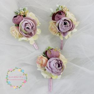 ブートニア 新郎様用ブートニア 造花 ウェディ...の詳細画像1