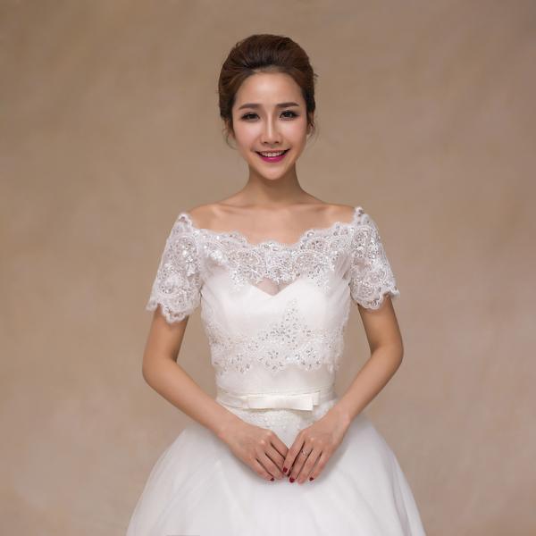 ウエディングショール ブライダル 花嫁 ボレロ ブライダル 肩掛け 結婚式 羽織り 二次会 ショール...