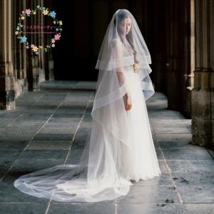 ロングベール ウエディングベール 結婚式 フェイスアップベール
