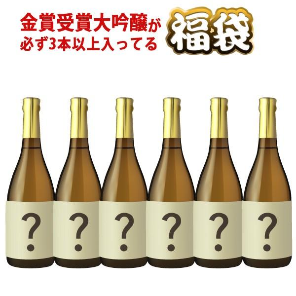 福袋　金賞受賞酒の大吟醸が必ず3本以上入った地酒6本入り福袋　720ml×6本　送料無料（北海道沖縄...