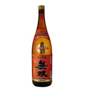 芋焼酎　さつま無双　赤ラベル　白麹　25度　1800ml｜mista