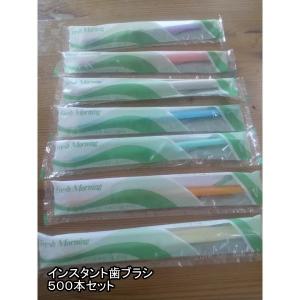 歯ブラシ インスタント 日本製 使いきり 歯磨き粉付き 500本セット｜misugido