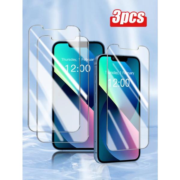 3枚の高解像度強化ガラススクリーンプロテクター、1：1 Retinaディスプレイ品質、傷防止、飛散防...