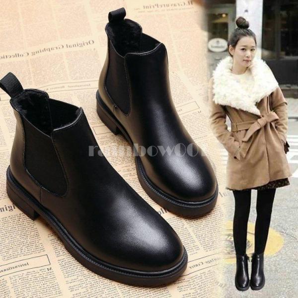 製作更新 品質アップ レディース ショートブーツ サイドゴアブーツ ぺたんこ フラットシューズ ロー...