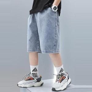 110‐170cm デニムハーフパンツ キッズ...の詳細画像3