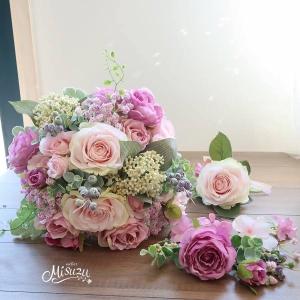 クラッチブーケ・ブートニア・ヘアパーツセット ブライダル アート