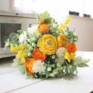クラッチブーケ・ブートニア・ヘアパーツセット ブライダル アート