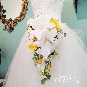 ブーケ・ブトニアセット ホワイト 上質 カサブランカ