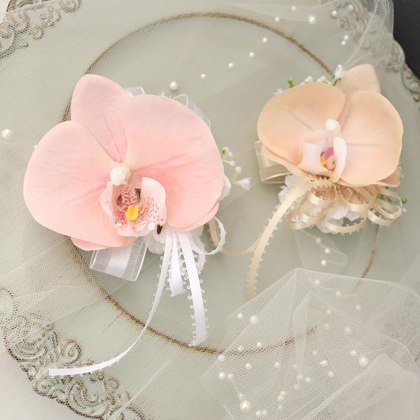ニュアンスカラーの胡蝶蘭コサージュ　選べる2カラー　卒業式　入学式　結婚式　セレモニー　340