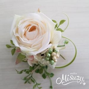 ロイヤルローズコサージュ ヘアコサージュ 髪飾り フォーマル入学・入園式