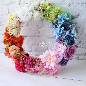 misuzu038 季節のリース ミモザのナチュラルリース 玄関 アカシア