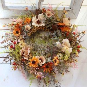 ナチュラルリース　ミモザリース misuzu038 季節のリース ミモザのナチュラルリース 玄関 アカシア