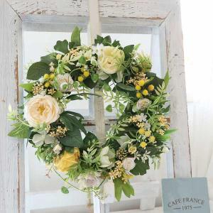 misuzu038 季節のリース ミモザのナチュラルリース 玄関 アカシア