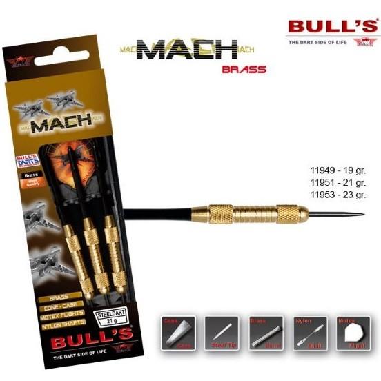 Bull's 11951 Mach Stl Brs 21gハードダーツ