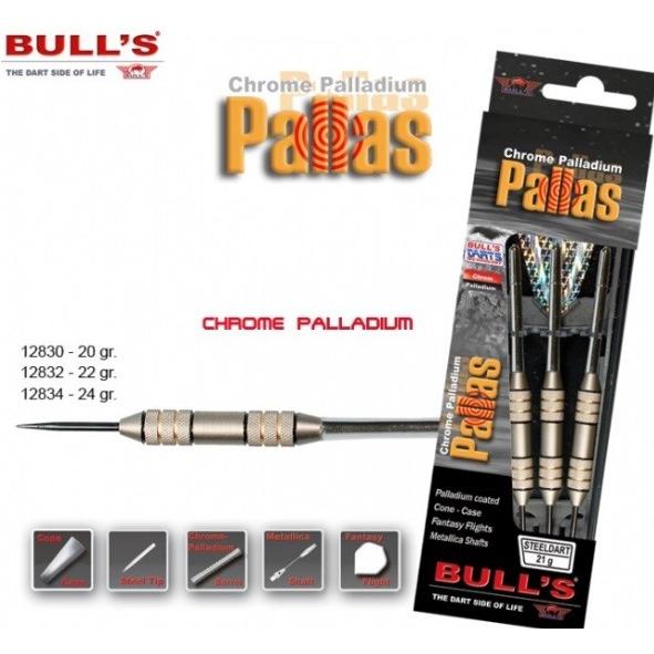 Bull's 12834 Pallas Stl Pal/Brs 24gハードダーツ