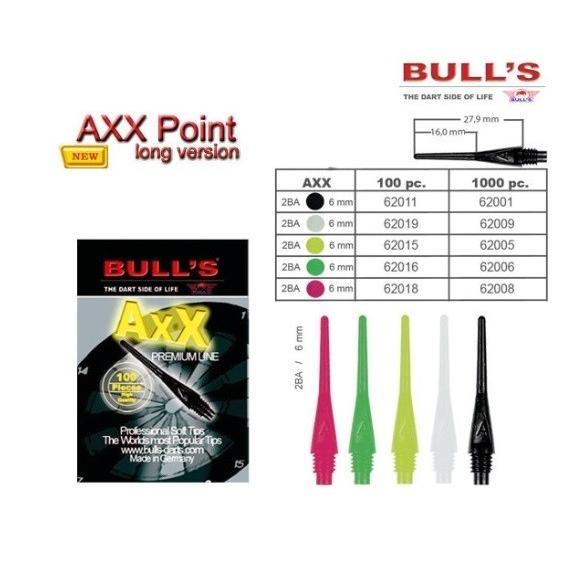 Bull's 62015 Axx Lng 100個入 2BA Yellow