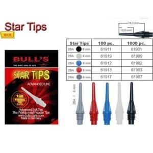 Bull's 61911 Star Tip 100個入 2BA 黒