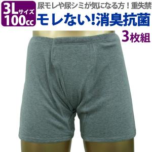男性用　尿漏れ　失禁パンツ トランクス しっかり安心タイプ